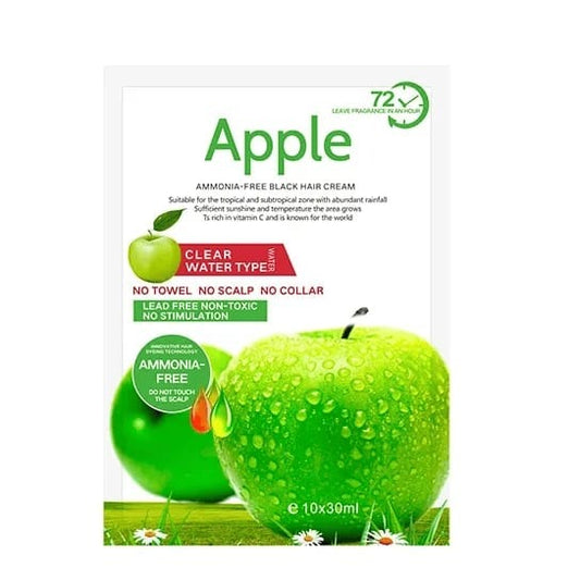 Apple Black Hair Dye Shampoo Sachet (Pack of 10) – Natural & Ammonia-Free