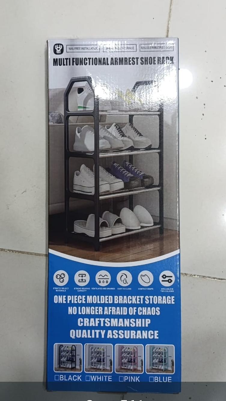 4-Layer Space-Saving Shoe Rack | Portable & Durable Multipurpose Organizer